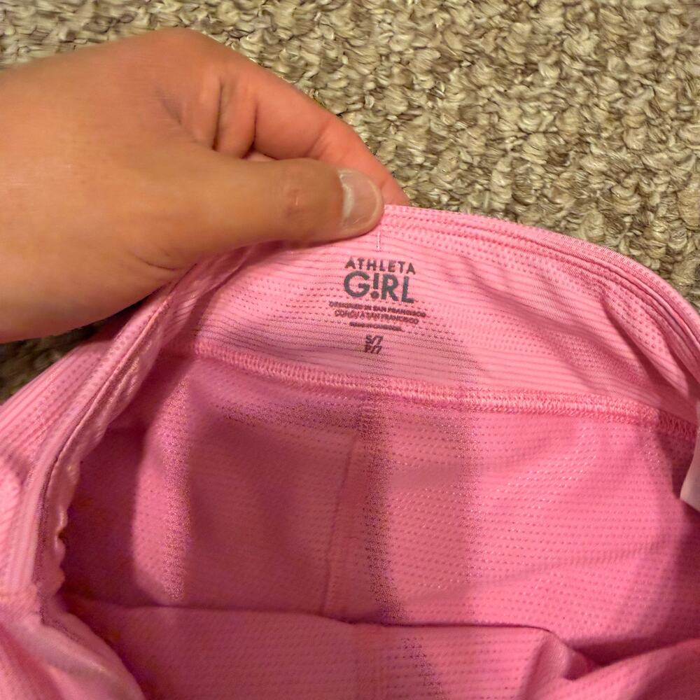 Athleta Girl | Pink Tiered Preppy Summer Activewear Mini Ruffled Skort Sz S - Picture 4 of 9